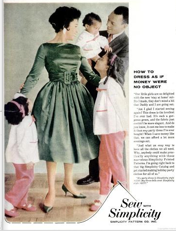 Simplicity ad in Ebony, November 1959