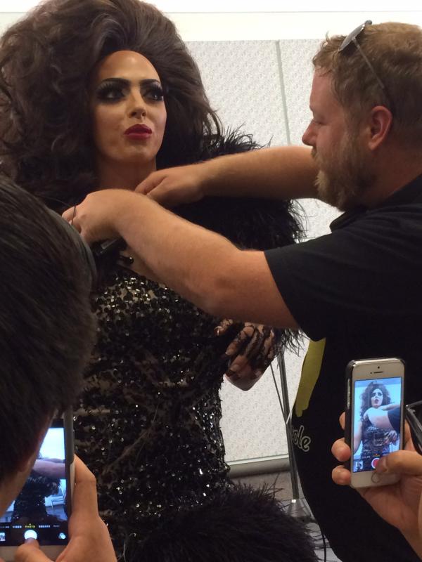 Alyssa Edwards prepares for taping Alyssa Edwards prepares for taping