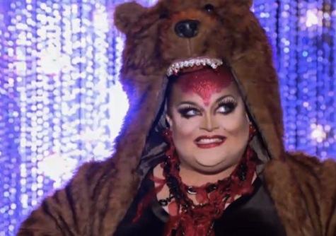 Ginger Minj in the "Death Becomes Her" challenge