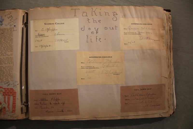 1920s scrapbook from Stephens College Library Archives