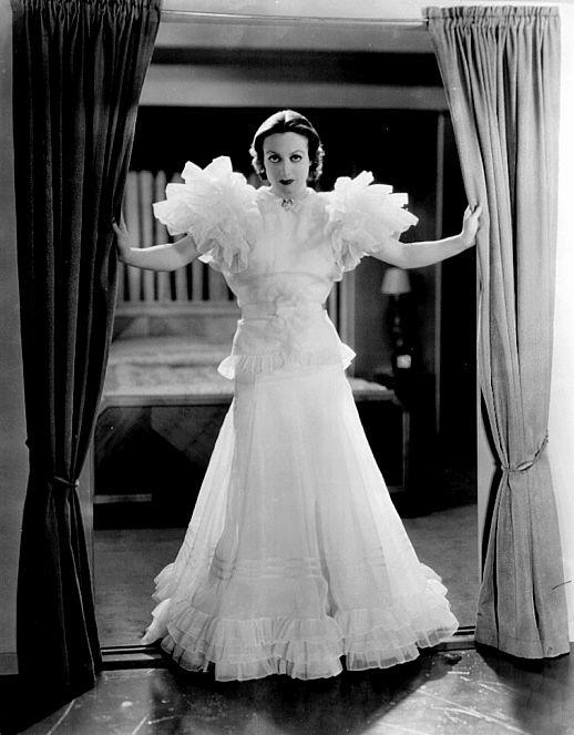 Joan Crawford in Adrian's Letty Lynton gown Joan Crawford in Adrian's Letty Lynton gown