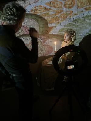 Angel and Brian on day one of shooting Angel and Brian on day one of shooting