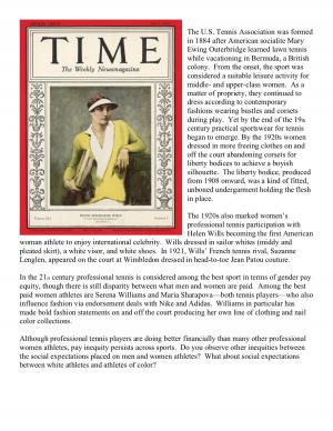 Exhibition content: women in sports Exhibition content: women in sports