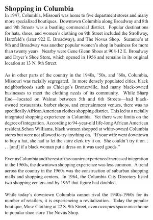 Head Over Heels: Shopping in Columbia, Missouri (1940s-1960s) Head Over Heels: Shopping in Columbia, Missouri (1940s-1960s)
