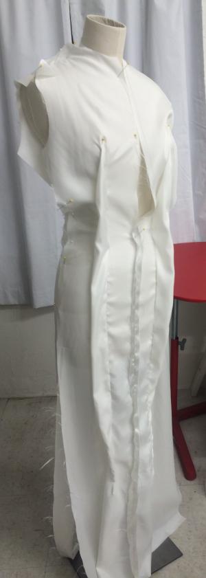 Underpinning being built. Underpinning in process of being constructed.