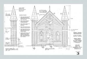 Postcard design concept based on restoration architectural drawings. Postcard design concept based on restoration architectural drawings.